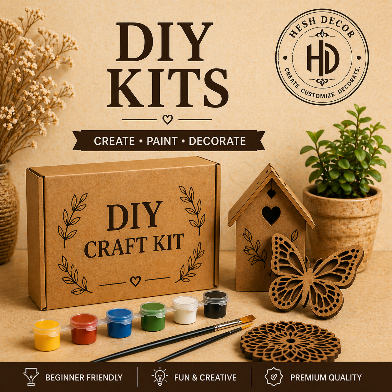 DIY Craft Kits & MDF Art Kits